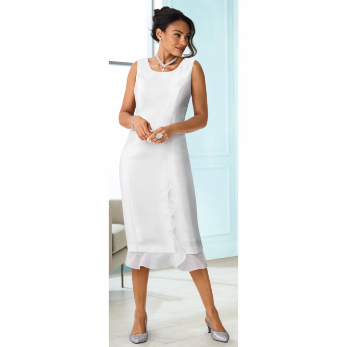 Freeysia Organza-Trimmed Jacket Dress, , large