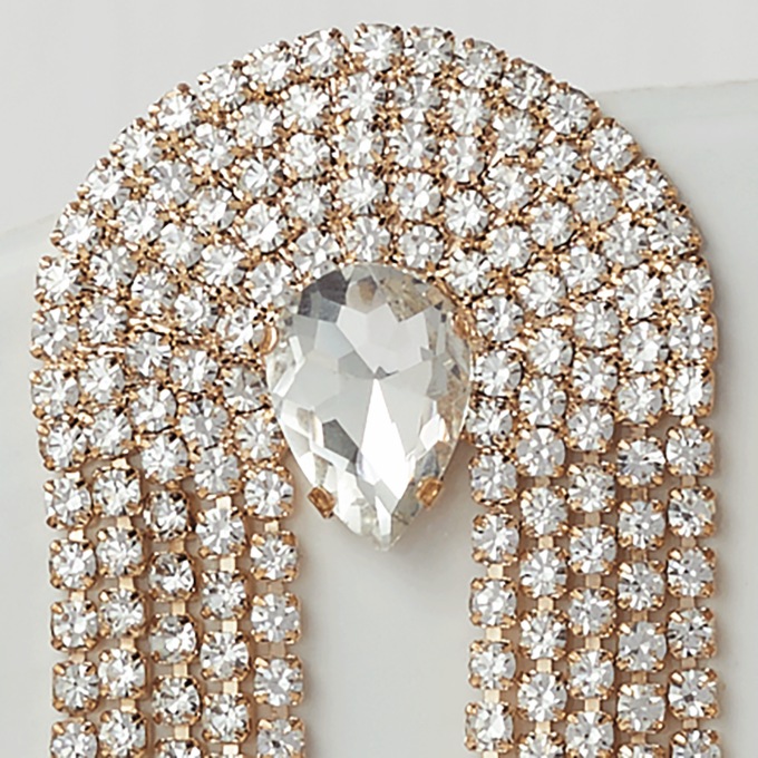 Crystal Fringe Earrings, , large