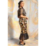 Misola Cotton Skirt Set with Sheer Flutter Sleeve and Ruffle, , large