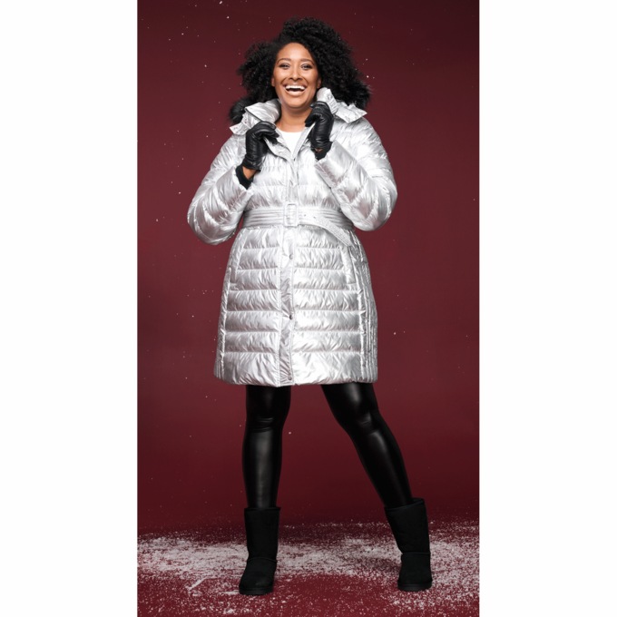 Insulated Puffer Parka with Belt, , large