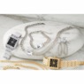 Ladies' Crystal Rectangular Watch & Jewelry Set, , large