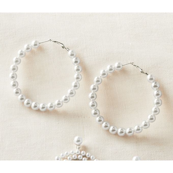 Faux-Pearl Earrings, , large