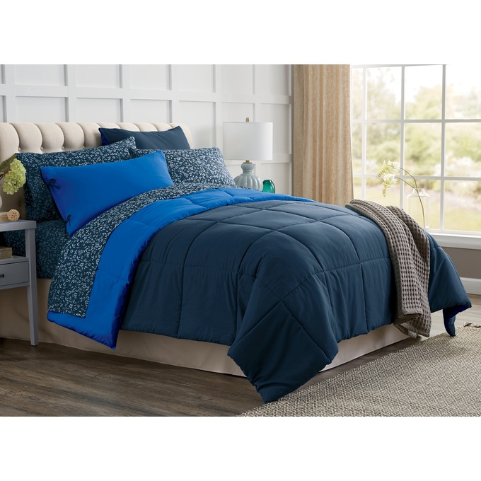 Color Connection Reversible Down-Alternative Comforter Set, , large