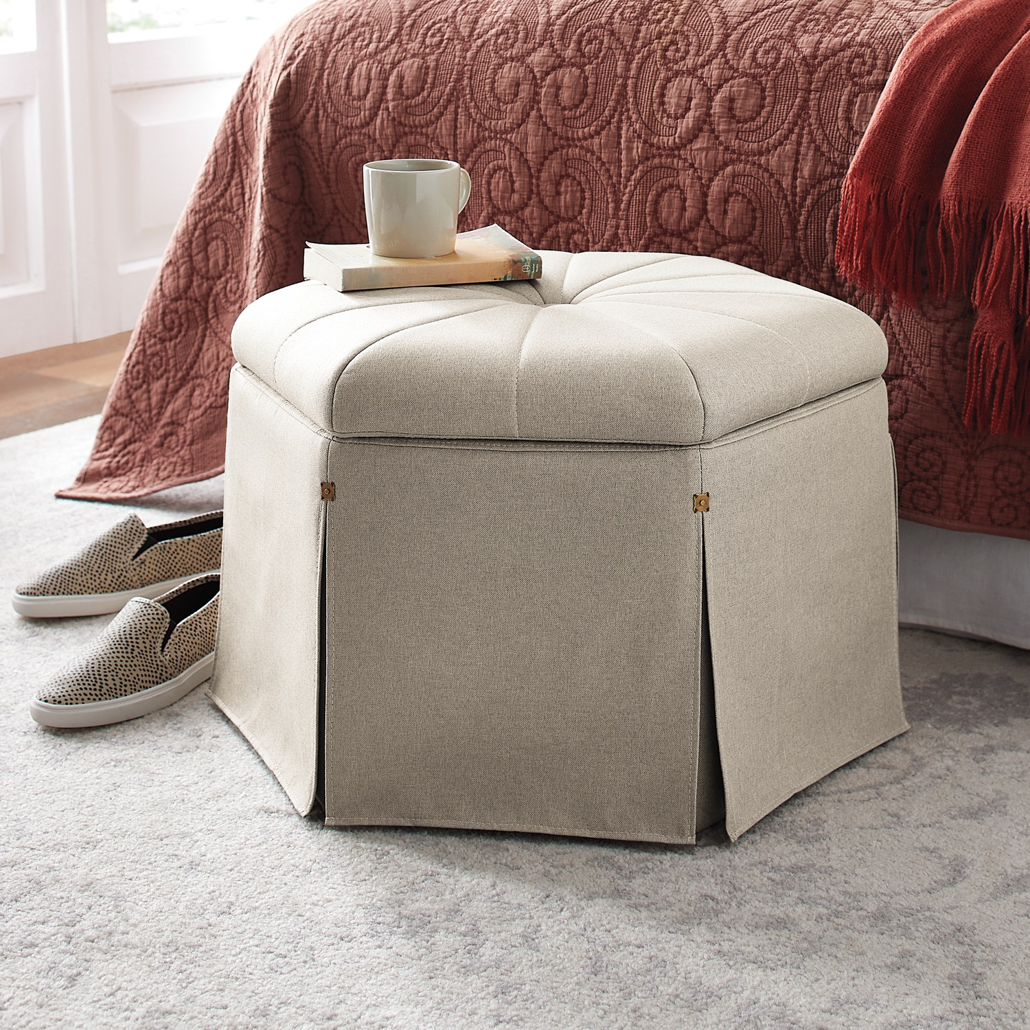 Shoe storage ottoman new arrivals