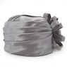 Embellished Satin Flower Turban, Silver, large