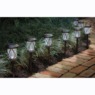 Set of 8 Solar Glass Pathway Stakes, , large