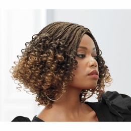 Camille Braided Curly Wig, , large