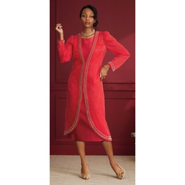 Lelina Pearl Mesh Jacket Dress, , large