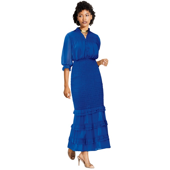 Alexandrine Smocked Maxi Dress, , large