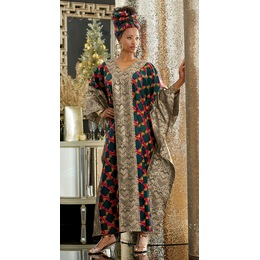Zondra Headwrap and Caftan, , large