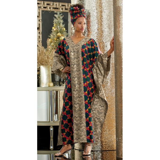 Zondra Headwrap and Caftan, , large
