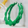 Color Bamboo Hoops, Green, large