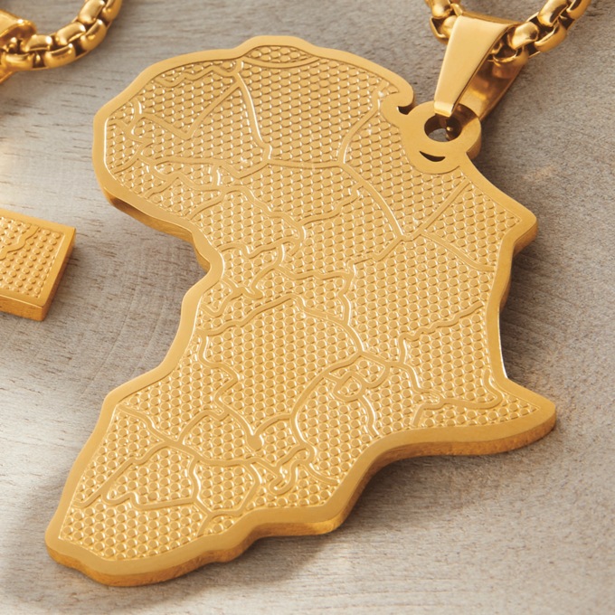 Unisex Africa Pendant, , large