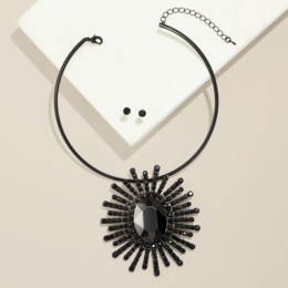 Crystal Starburst Necklace &amp; Earring Set, , large