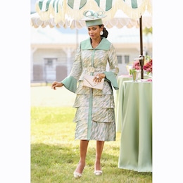 Tylesse Tiered A-Line Dress and Hat, , large