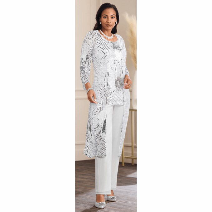 Mapenzi Embellished 3-Piece Pant Set, , large