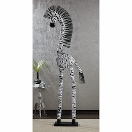 Tall Metal Zebra Statue, , large