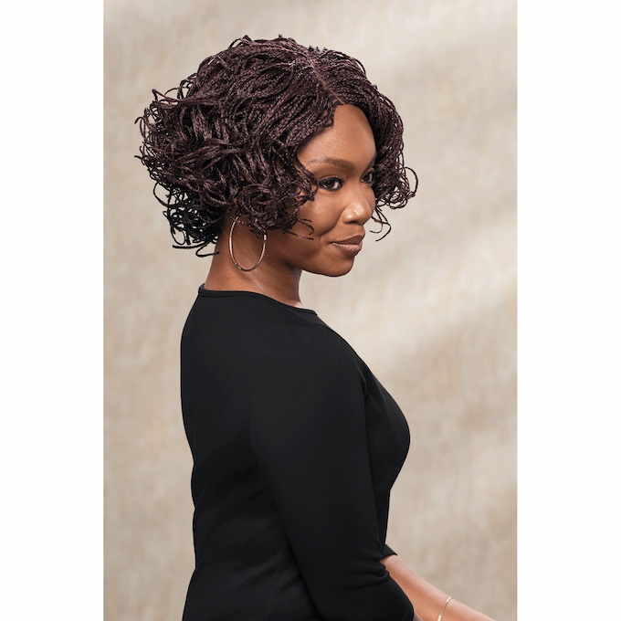 Teresa Braided Wig, Off Black Wine, large
