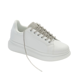 Azalea Wang Rhinestone-Shoelace Janan Sneaker with Rhinestone Tongue for Women, , large