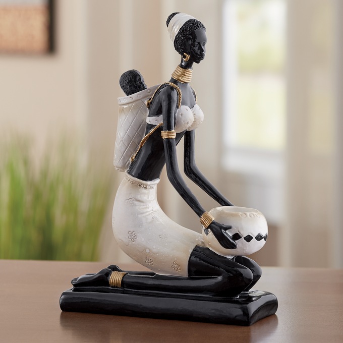 Mother Carrying Child Figurine, , large