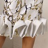 Ophilia Metallic Jacquard Midi Sheath Dress with 3-D Ruffles, , large