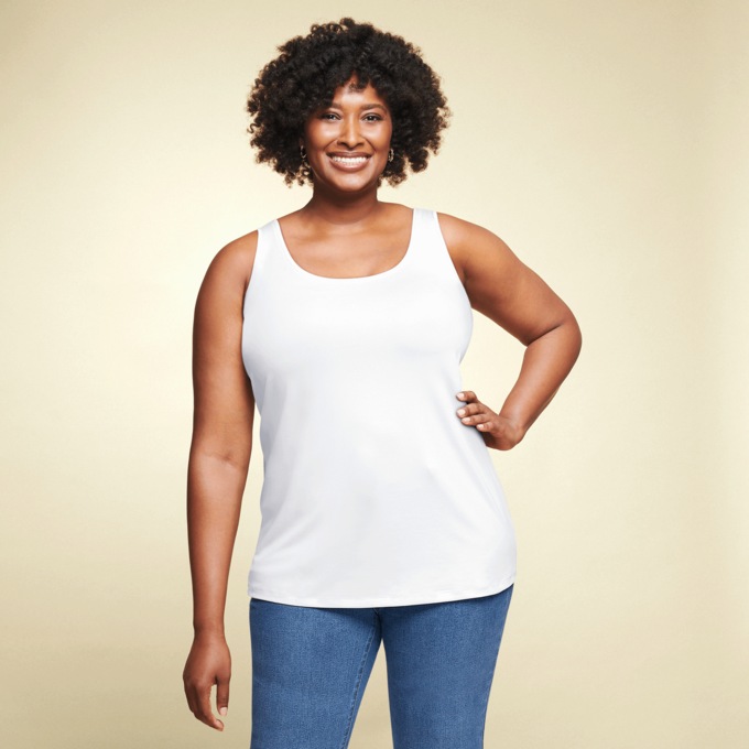 Silky, Stretchy, Essential Layering Tank, , large