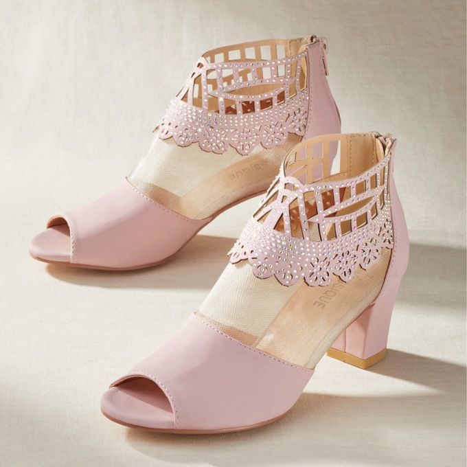 Classique Cutout Trimmed Open-Toe Shootie, , large