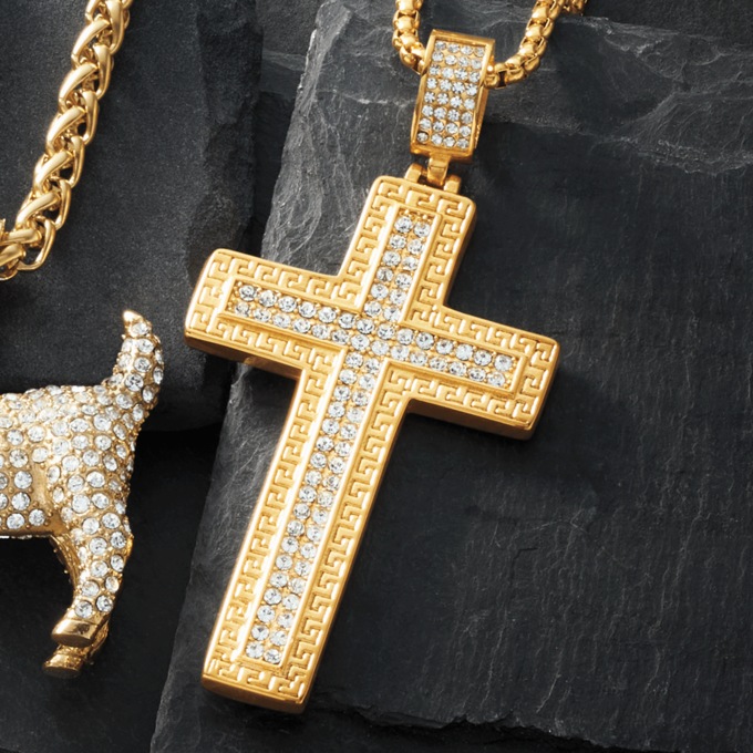 Majesty Men's Modern Cross Pendant, , large