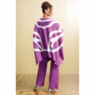 Kiora Open-Front Sweater Cape in Birdseye Jacquard Knit, , large