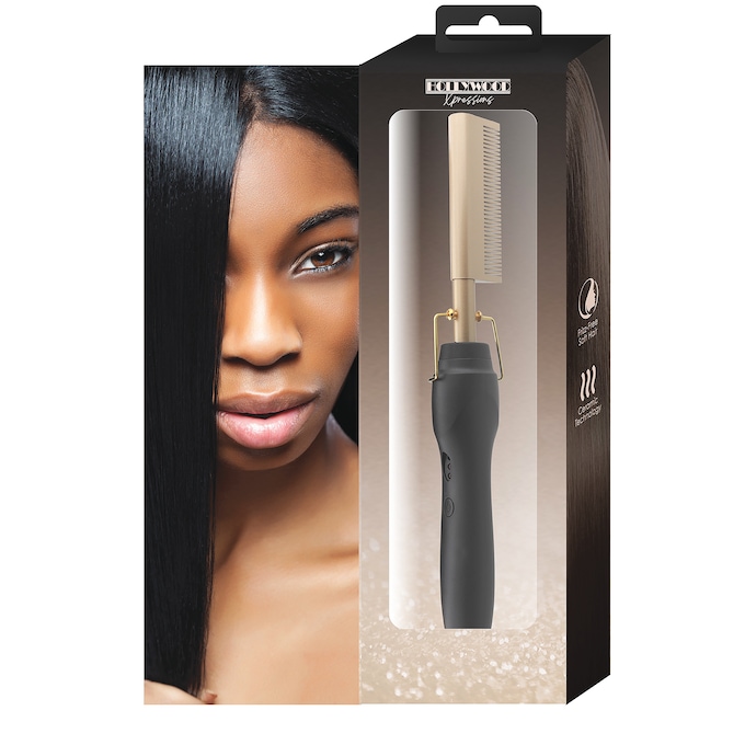 Xtreme Heat Straightening Hot Comb with Ceramic Technology, Black, large