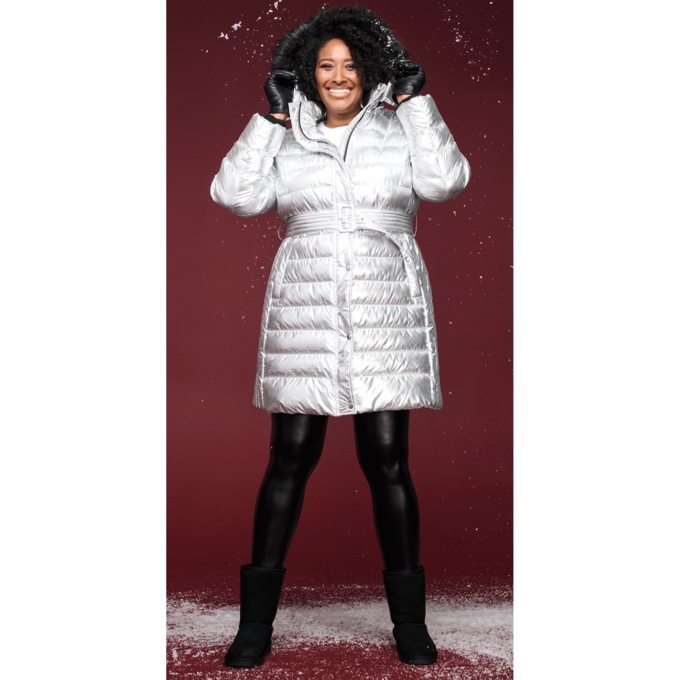 Insulated Puffer Parka with Belt, , large