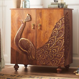 Carved Peacock Cabinet, , large