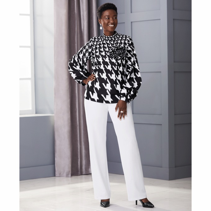 Jackie Houndstooth Pant Set, , large