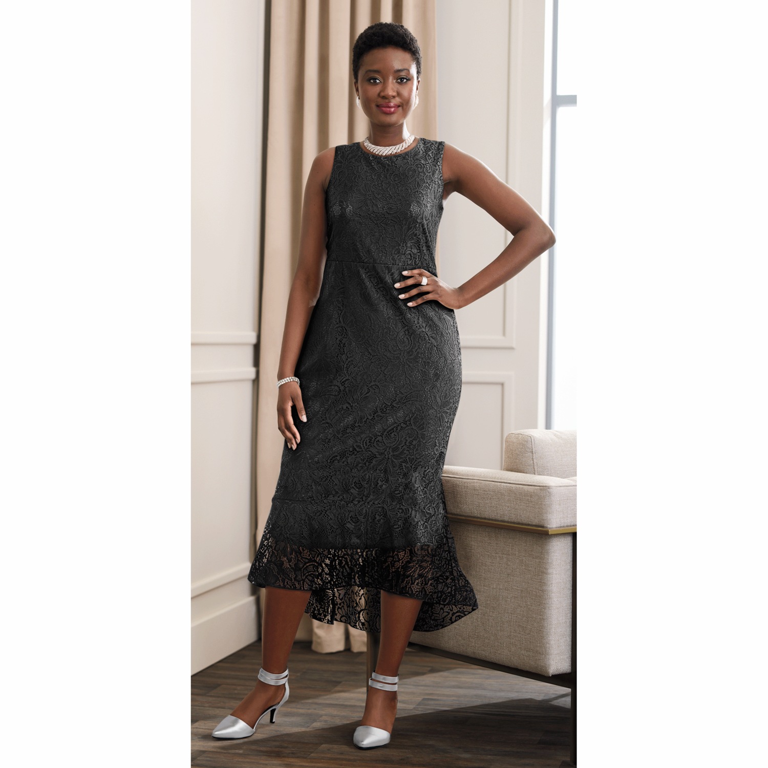 Seleata Allover Lace Jacket Dress ASHRO