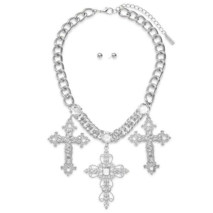 Cross Necklace, , large