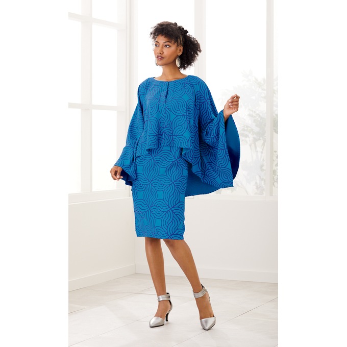 Juno Cape Jacket Dress, , large