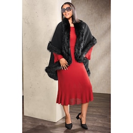 Zelda Knit Cape, , large