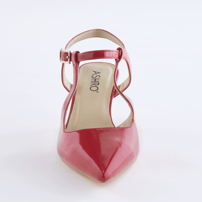 Double T-Strap Pump for Women in Faux-Patent Leather with Vintage Styling, , large