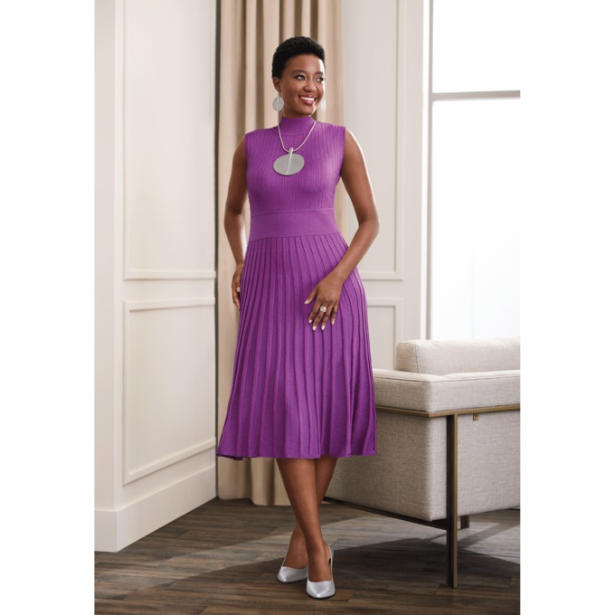 Reeva Pleated Sweater Dress ASHRO