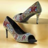 Azalea Wang Azora3 Peep Toe Rhinestone Pump for Women with 3" Stiletto Heel, , large