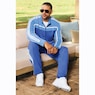 Carl Men's 2-Piece Colorblock French Terry Active Set, Amp Blue Multi, large