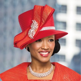 Kelis Women&#39;s Church Hat with Oversized Bow and Rhinestone Brooch, , large