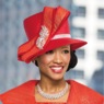 Kelis Women's Church Hat with Oversized Bow and Rhinestone Brooch, , large
