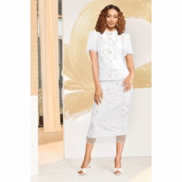 Calisha 3-Piece Embellished Skirt Set, , large