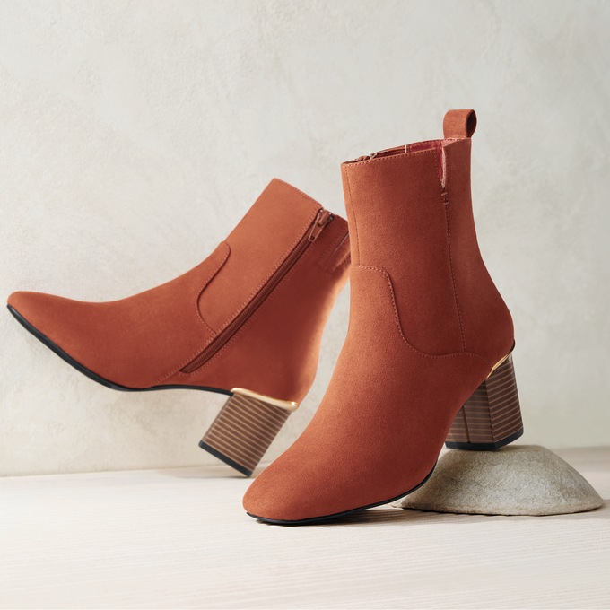 Faux-Suede Ankle Boot, , large
