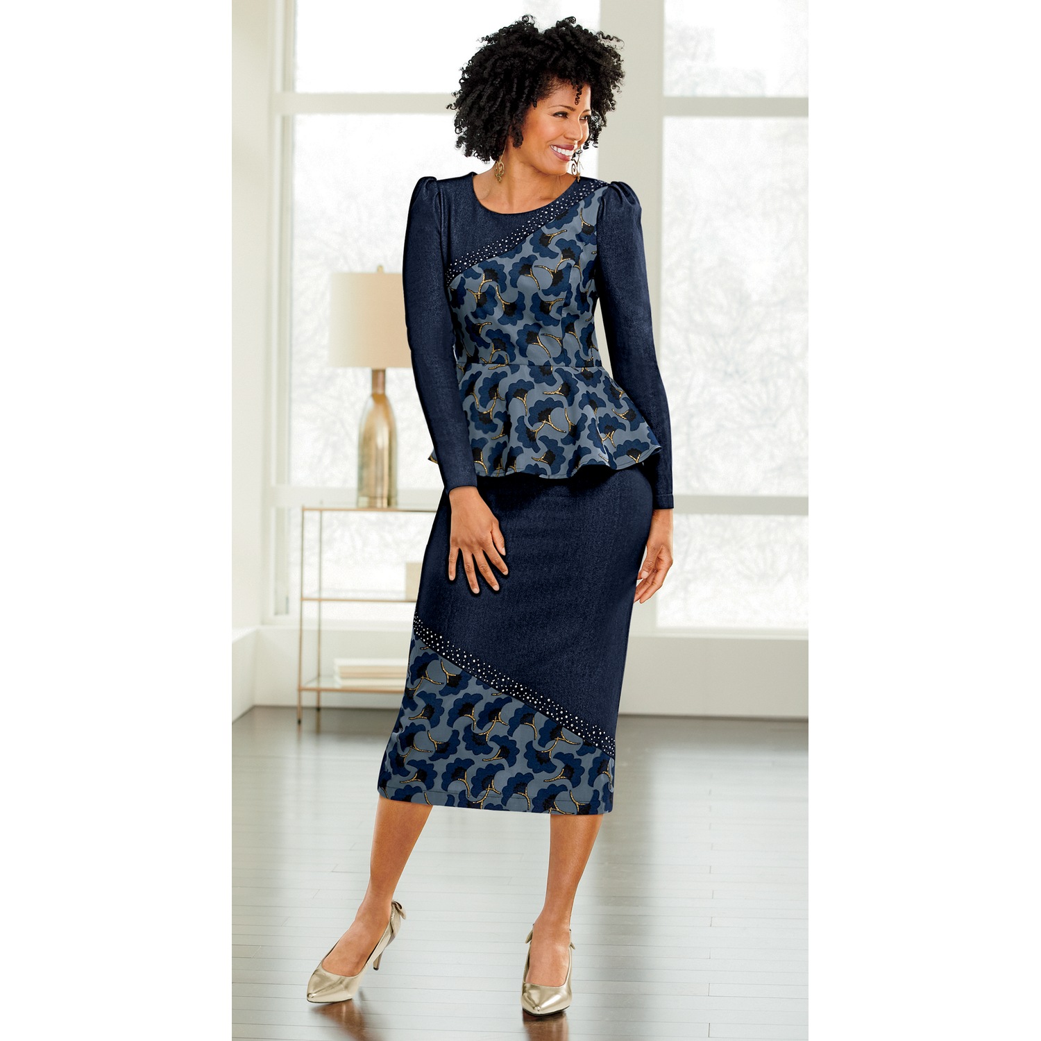 Daphne Denim Burnout Dress ASHRO