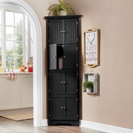 Westwick Tall Corner Storage Cabinet with 8 Doors, , large