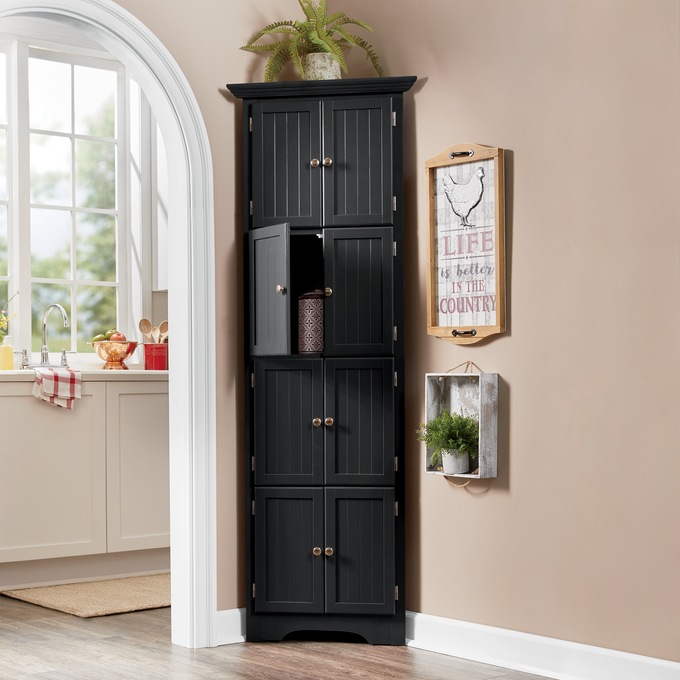 Westwick Tall Corner Storage Cabinet with 8 Doors, , large