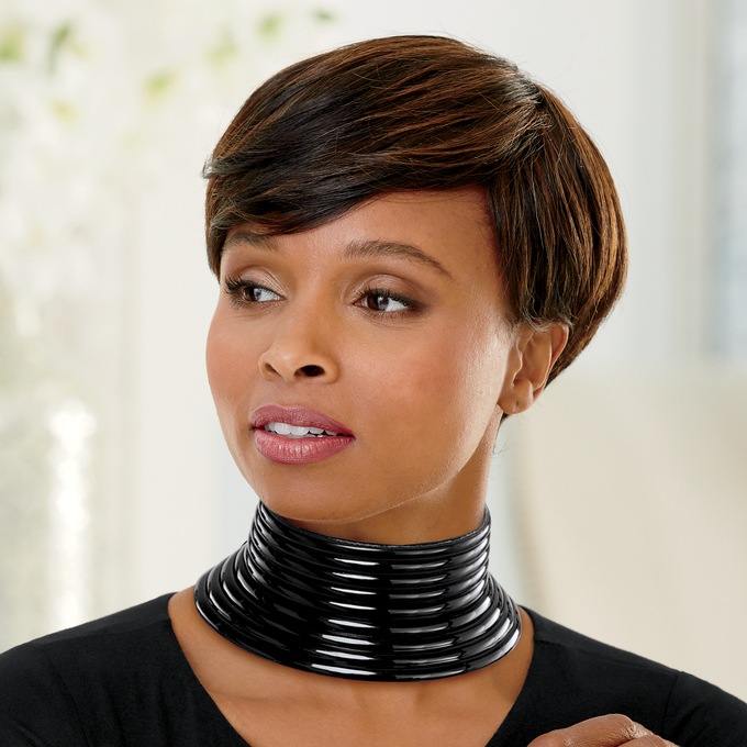 Pleather Collar, , large