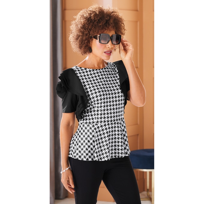 Keke Peplum Top, , large